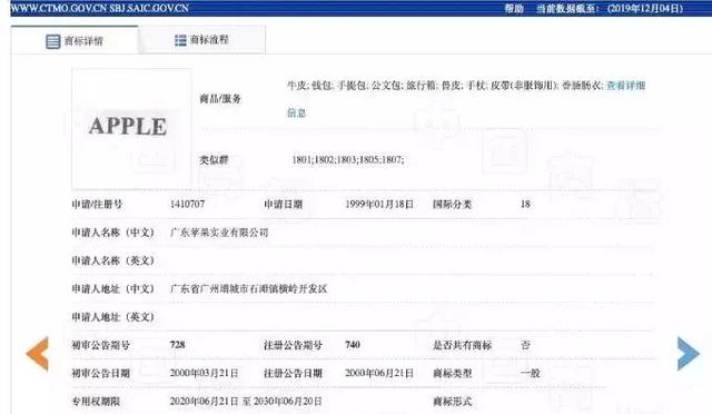 美國蘋果輸給中國蘋果，兩件商標不予注冊！