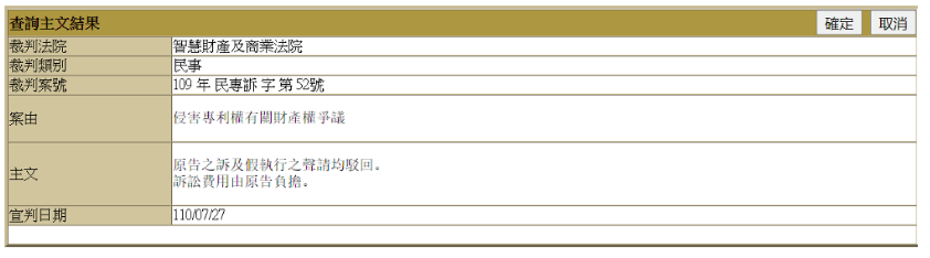 2021年8月9日綠廠專利對抗全面獲勝！夏普的全部訴訟請求被駁回！