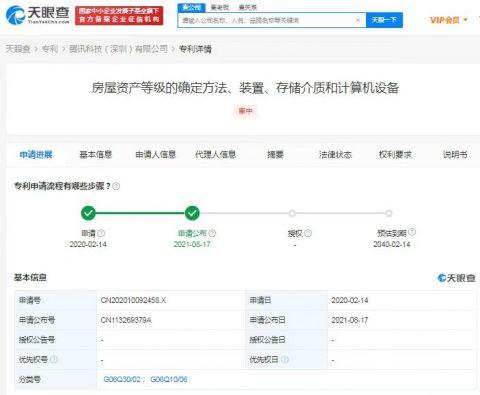 騰訊公開用戶房屋資產(chǎn)等級專利 可進(jìn)行用戶畫像