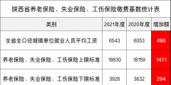 2022年陜西養(yǎng)老保險繳費基數(shù)(陜西社保基數(shù)一覽表)