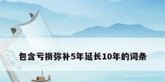 包含虧損彌補5年延長10年的詞條