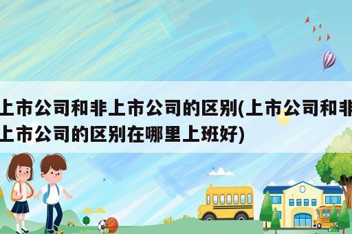 上市公司和非上市公司的區(qū)別(上市公司和非上市公司的區(qū)別在哪里上班好)