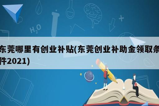 東莞哪里有創(chuàng)業(yè)補(bǔ)貼(東莞創(chuàng)業(yè)補(bǔ)助金領(lǐng)取條件2021)